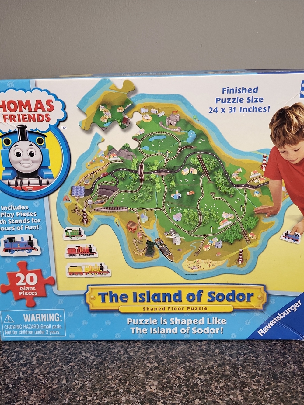 2008 Thomas & Friends Island of Sodor Ravensburger 20 Pc Floor Puzzle Rare 05363